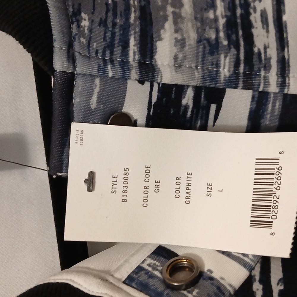Gray Patterned Bomber Jacket - Picture 2 of 6